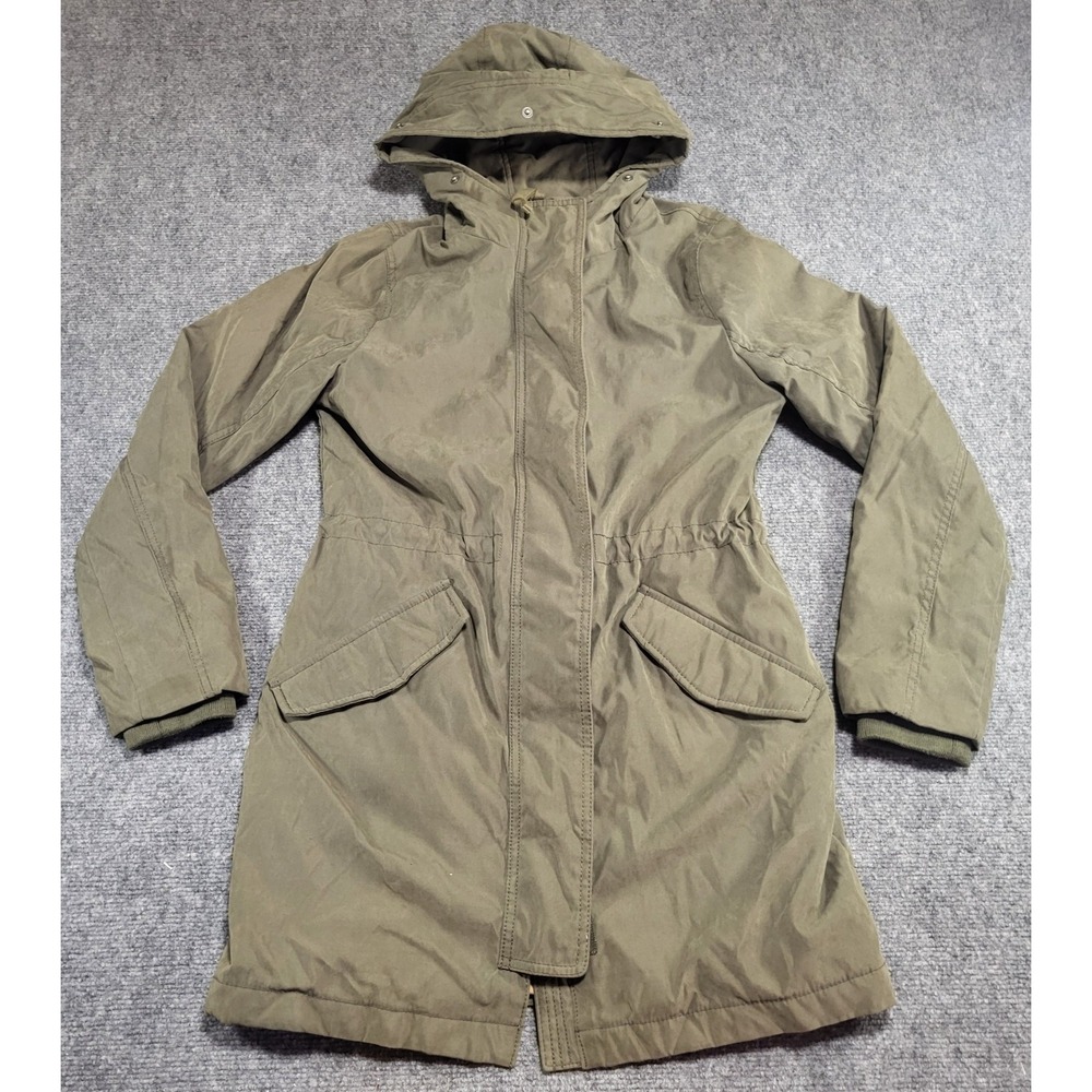 Abercrombie & Fitch Women's Olive Green Everyday Hooded Parka Jacket Size Small